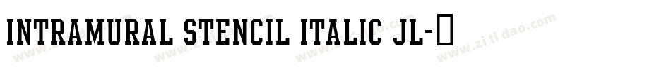 Intramural Stencil Italic JL字体转换